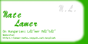 mate lamer business card